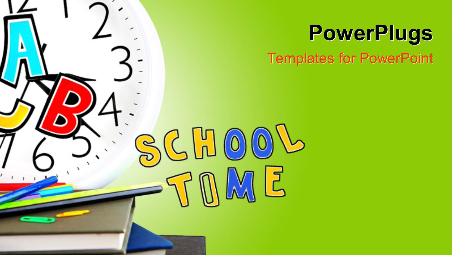 the Representation of School Time with Greenish Background