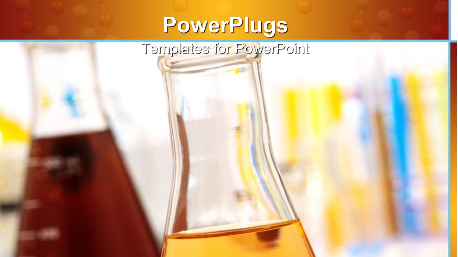 Research Laboratory with Beakers and Flasks Filled with Colored Solutions