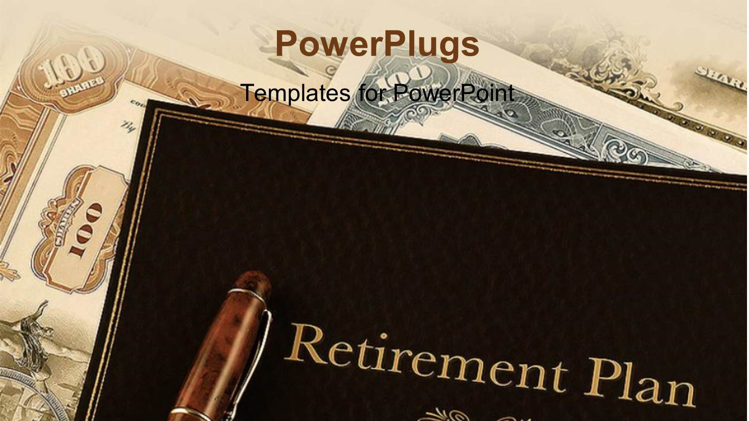 Retirement Plan Portfolio on Top of Vintage Stock Certificates