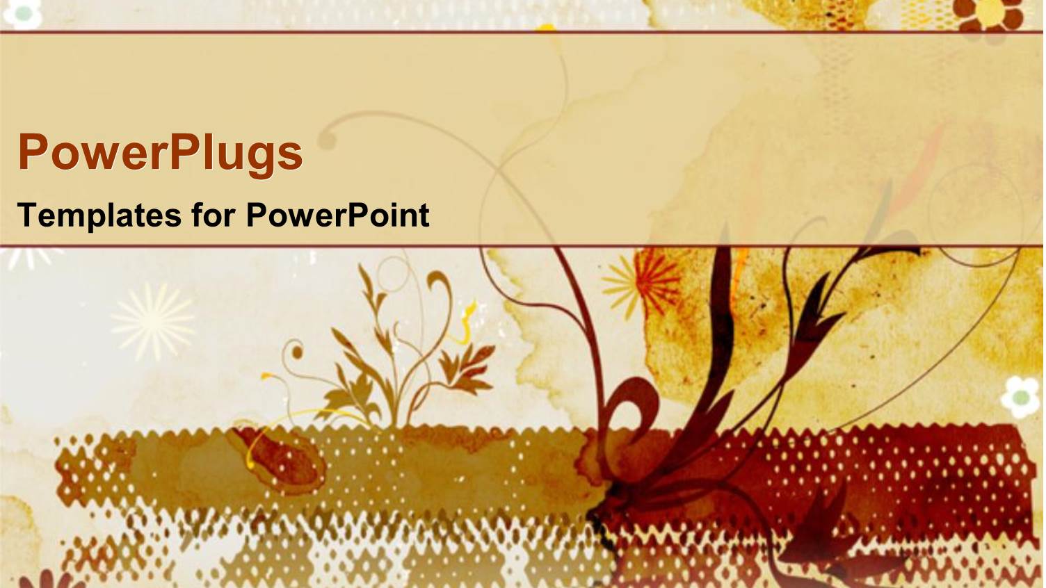 Retro Styled Abstract Floral Pattern on Brightly Colored Background