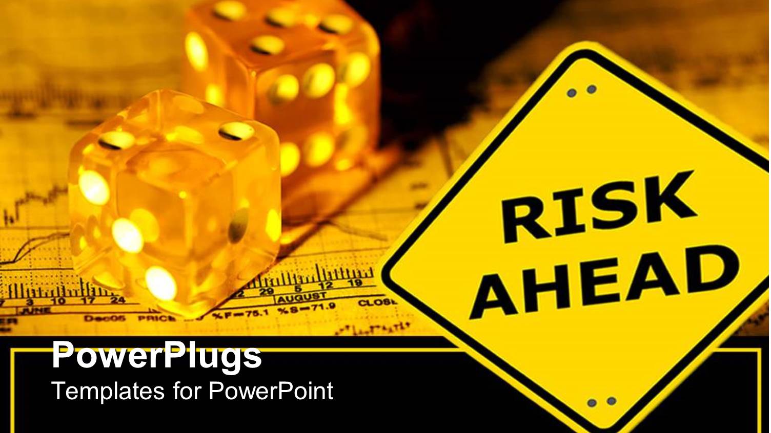 Risk Ahead Signpost Showing Risk Involved in Entrepreneuship