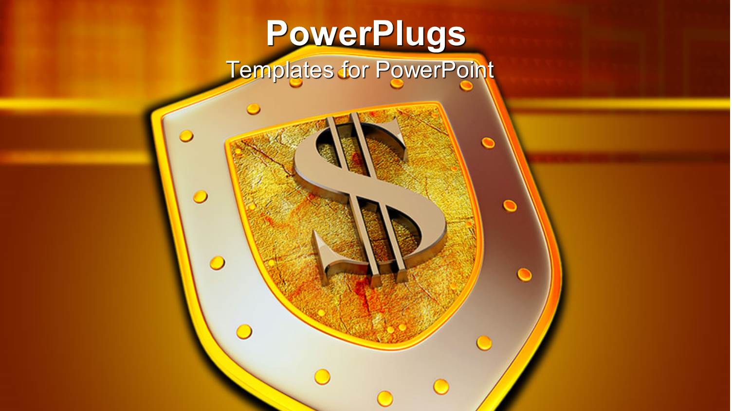 Risk Management Metaphor with Dollar Sign on Shield in Silver and Gold, Finance, Investing, Wealth Management