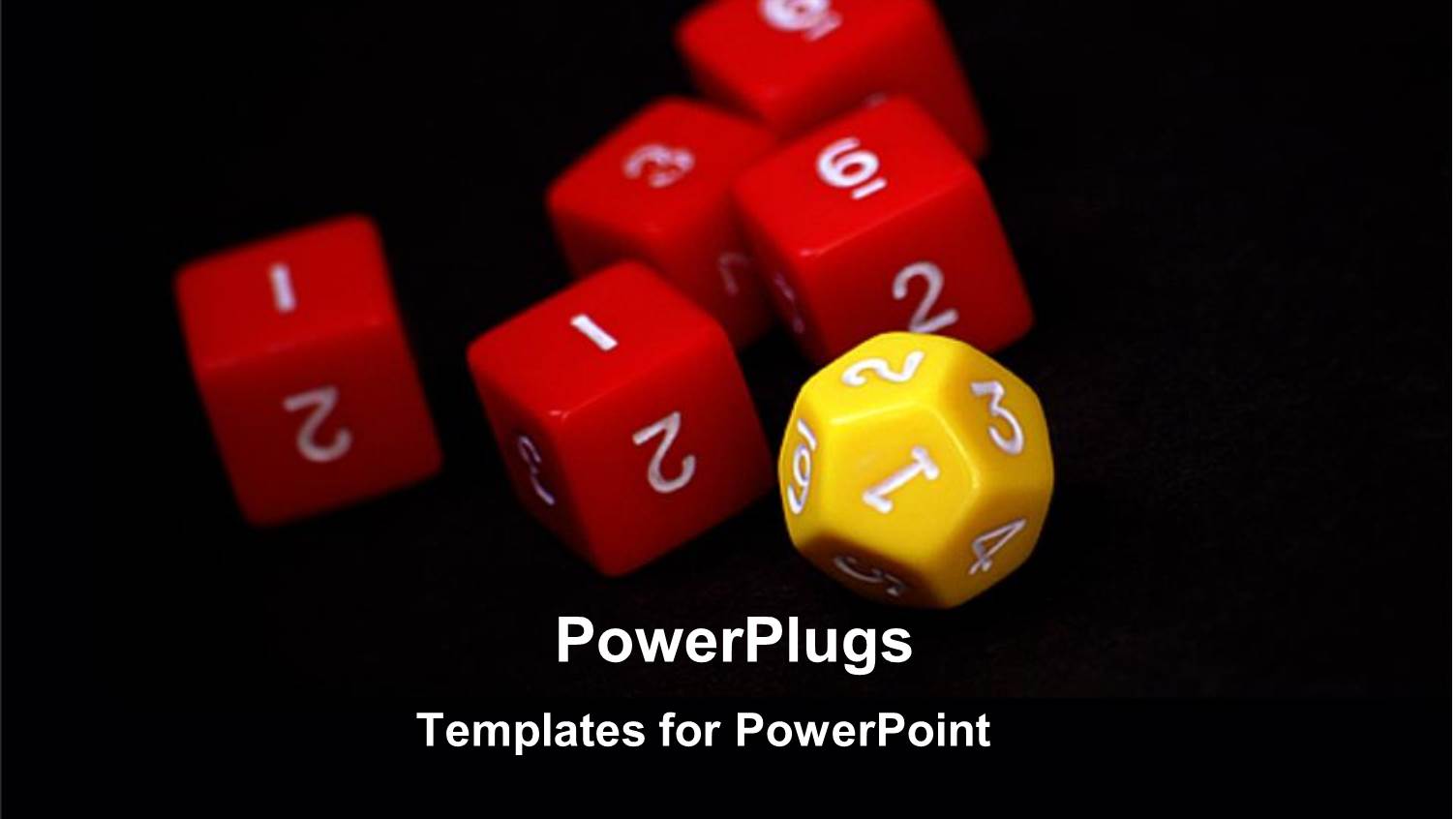 Risk Metaphor with Red and Yellow Dice