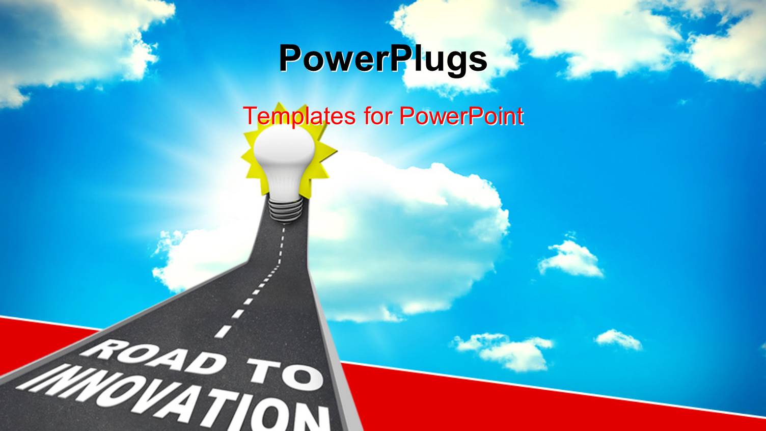 Road to Innovation Leading Upward to a Light Bulb Representing Imagination, Creativity and Idea