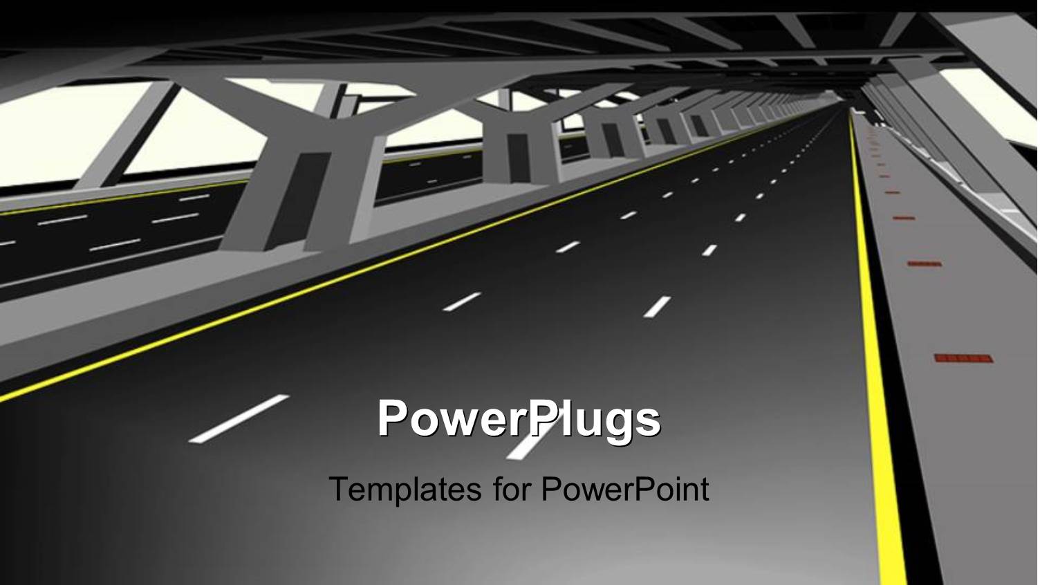 a Road with an Overhead Bridge