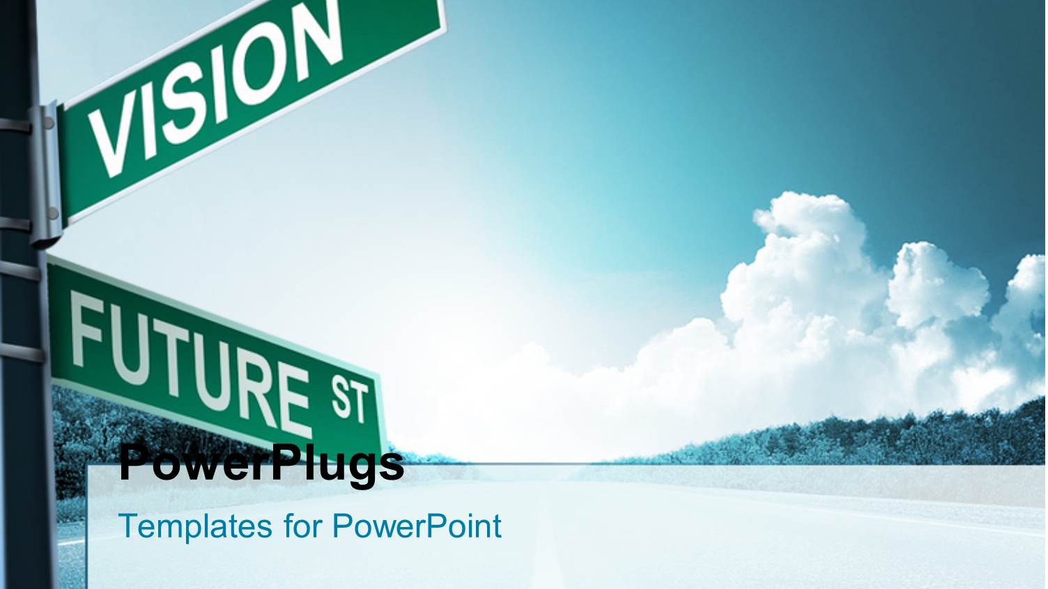 Road Sign with Directions to VISION AVENUE and FUTURE STREET