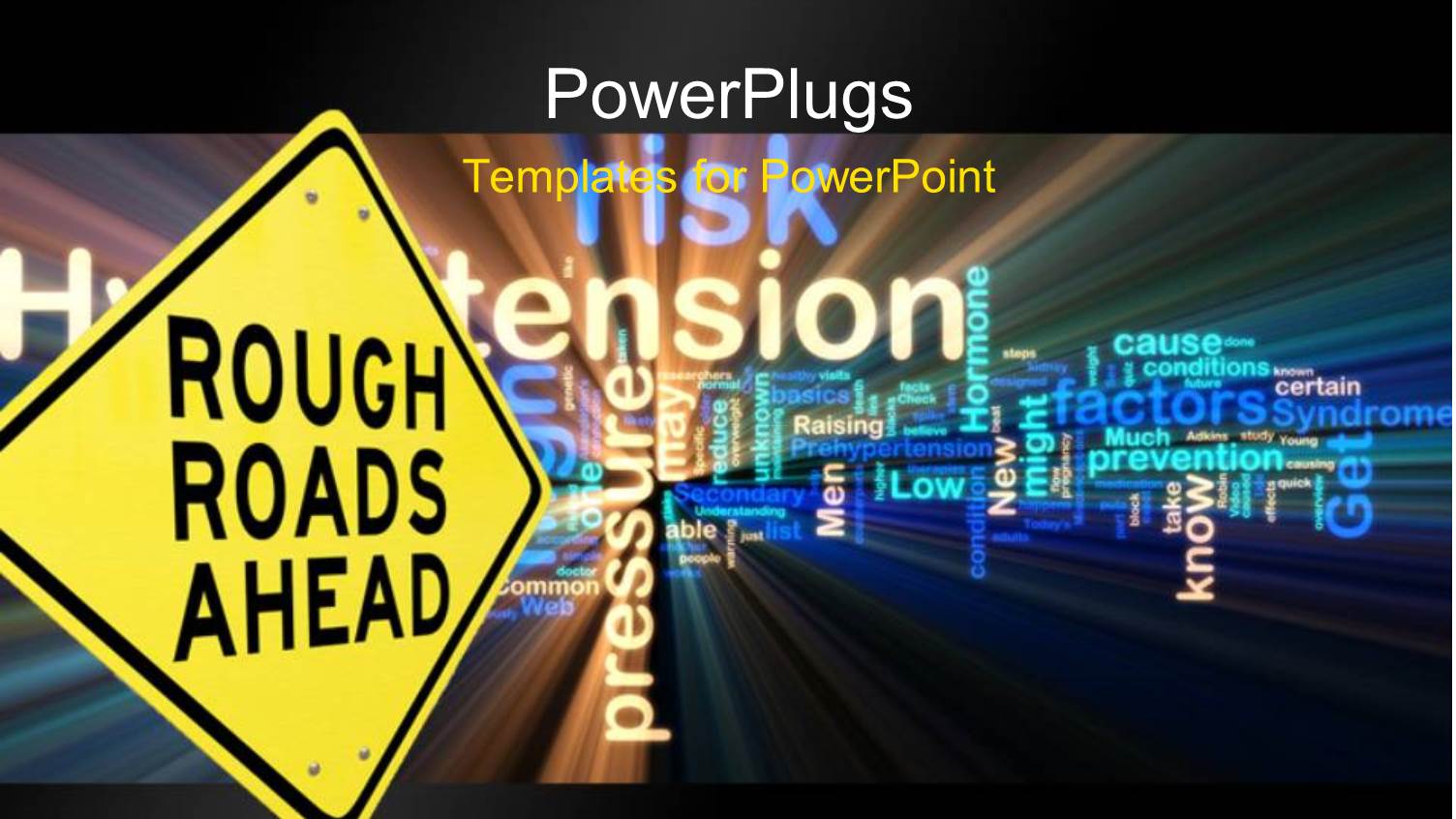 Road Sign Reads Rough Roads Ahead with Safety Texts