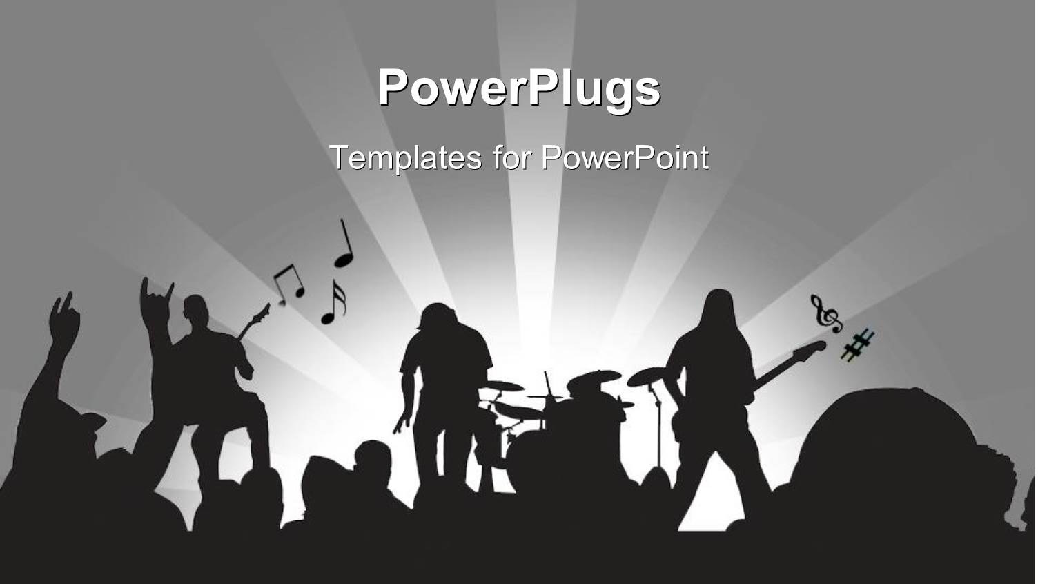 Rock Band Playing on-Stage in Concert