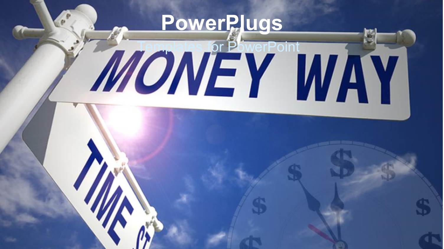 a Rod with a Number of Signs and Clouds in the Background