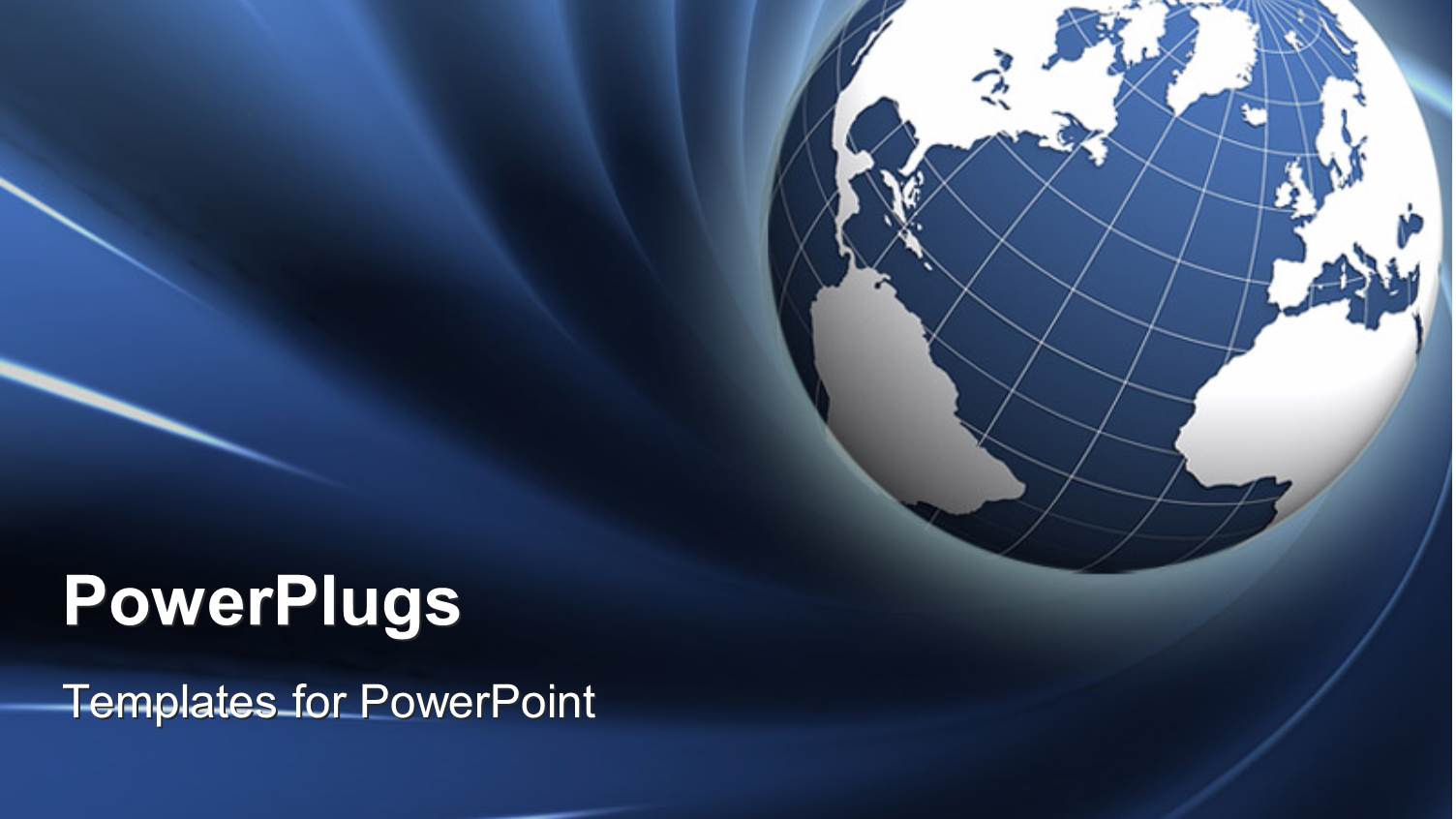 Rolling Blue Earth Globe on Blue Themed Background 