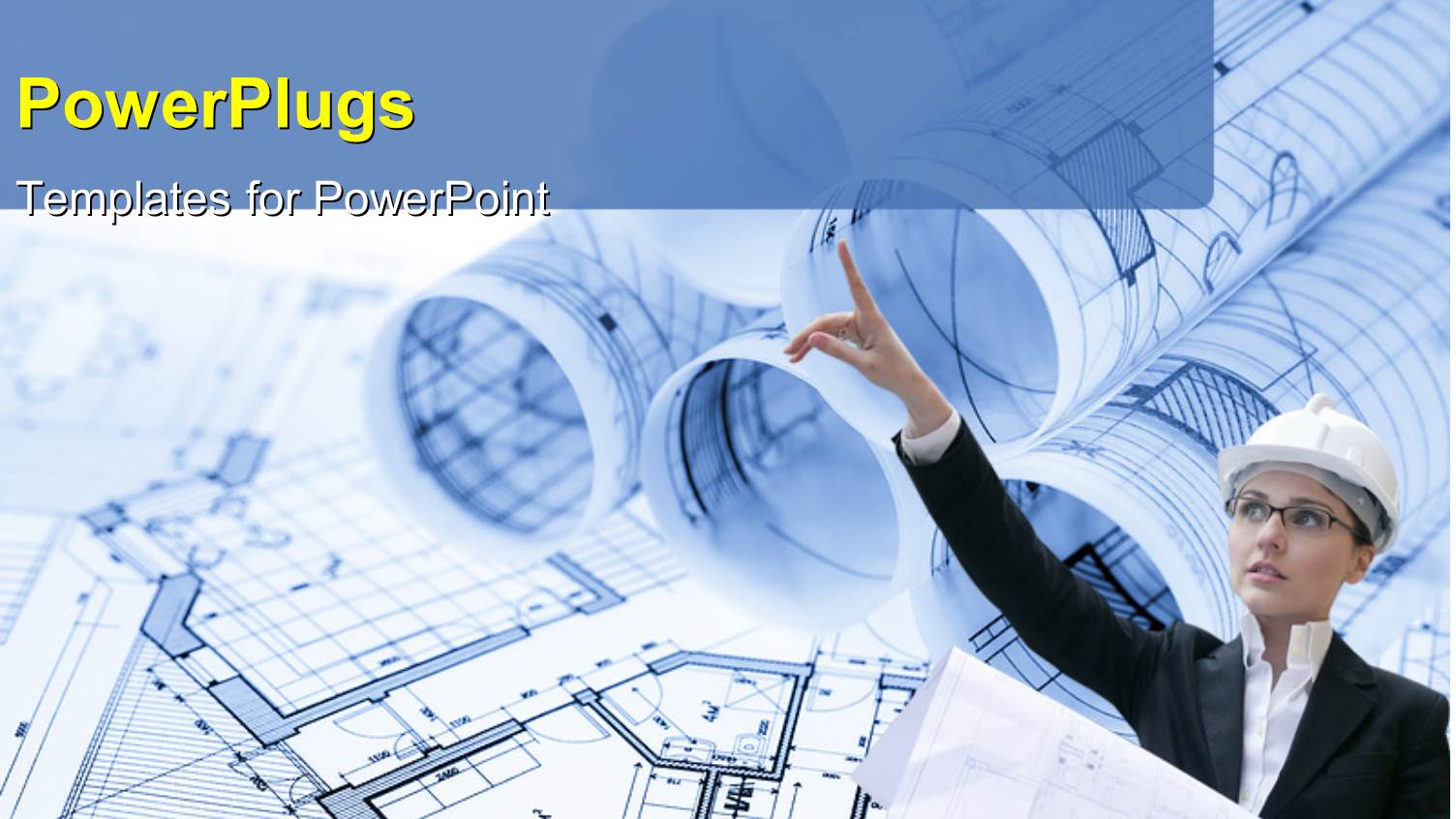 Rolls of Architecture Blueprints & House Plans with Architect in Foreground