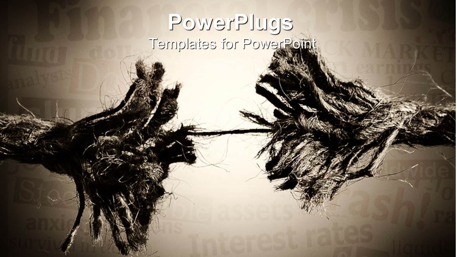 Rope Breaking in Two Pieces, Financial Crisis Metaphor