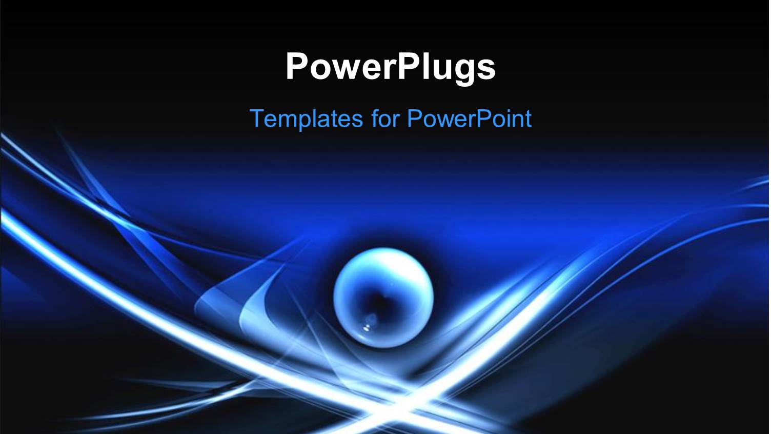 Round Glowing Sphere on Abstract Dark Blue Background with White Lines