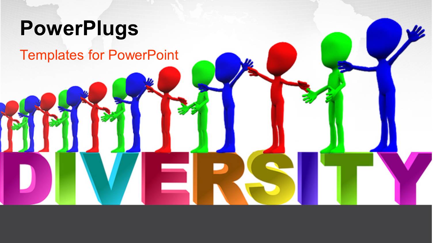 Row of Colorful Figures Representing Multiculturalism and Diversity