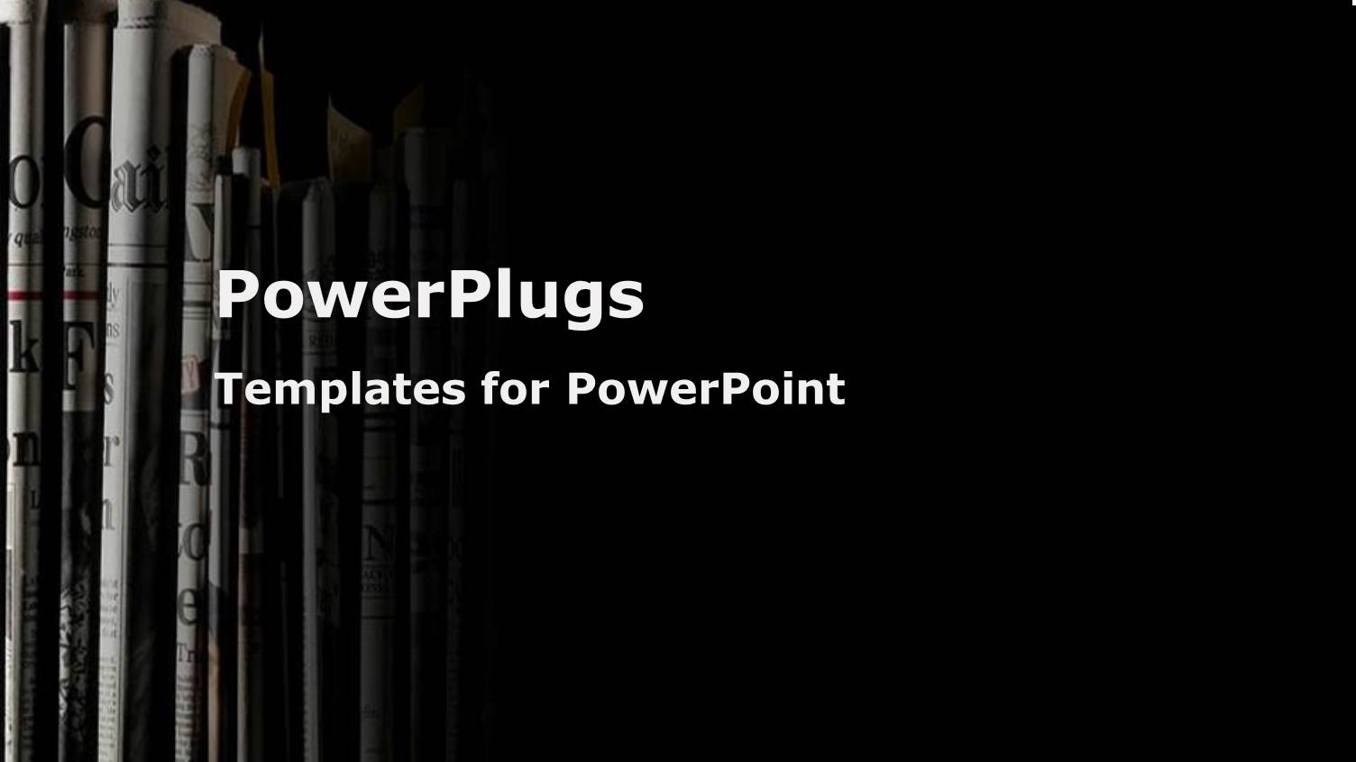 Row of Rolled Newspapers with Notes on Black Background