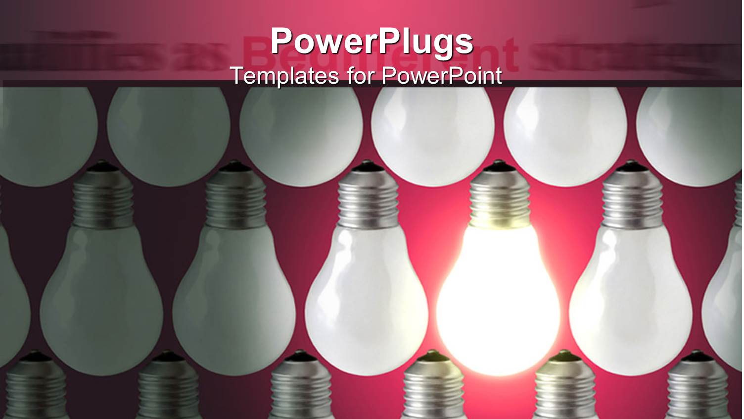 Rows of Traditional Light Bulbs with One Lighting Bulb be Different Message on Pink Background
