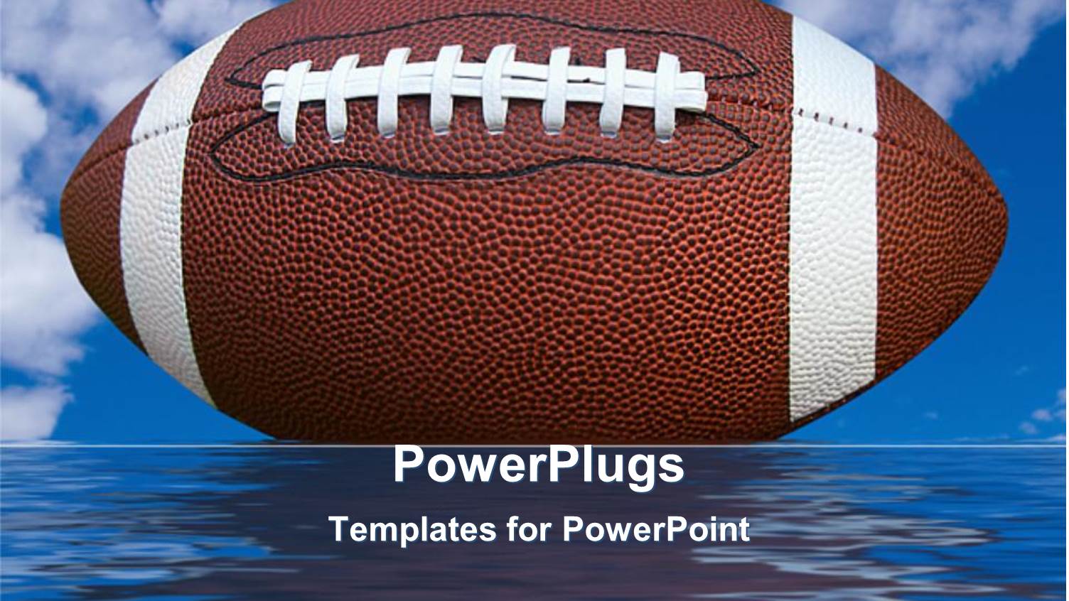 a Rugby Ball with Clouds in the Background