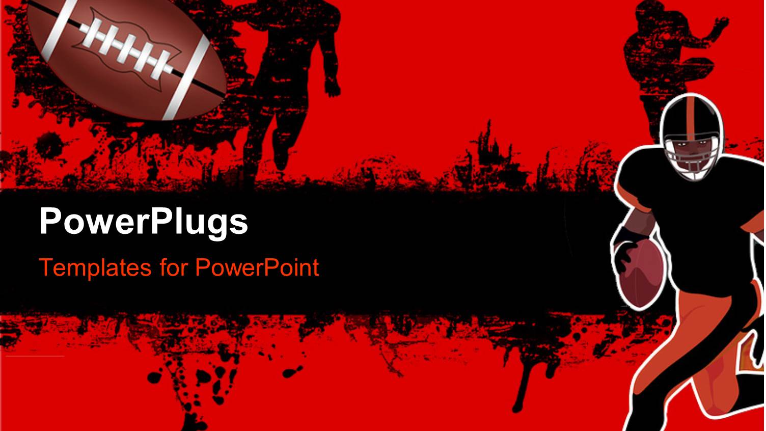 a Rugby Player with a Ball and Reddish Background