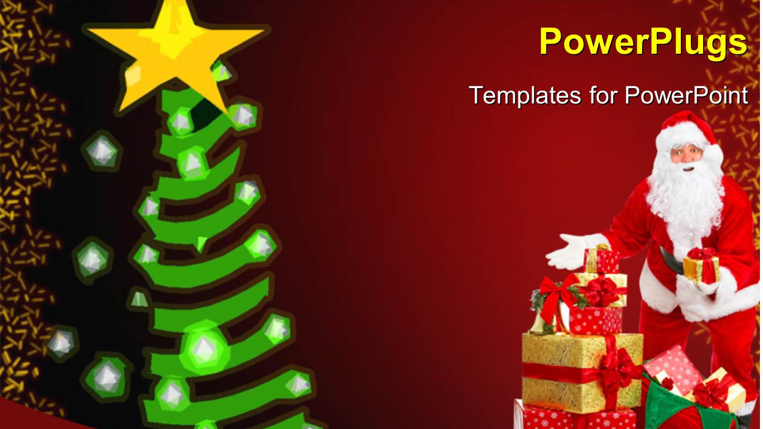 a Santa with a Christmas Tree