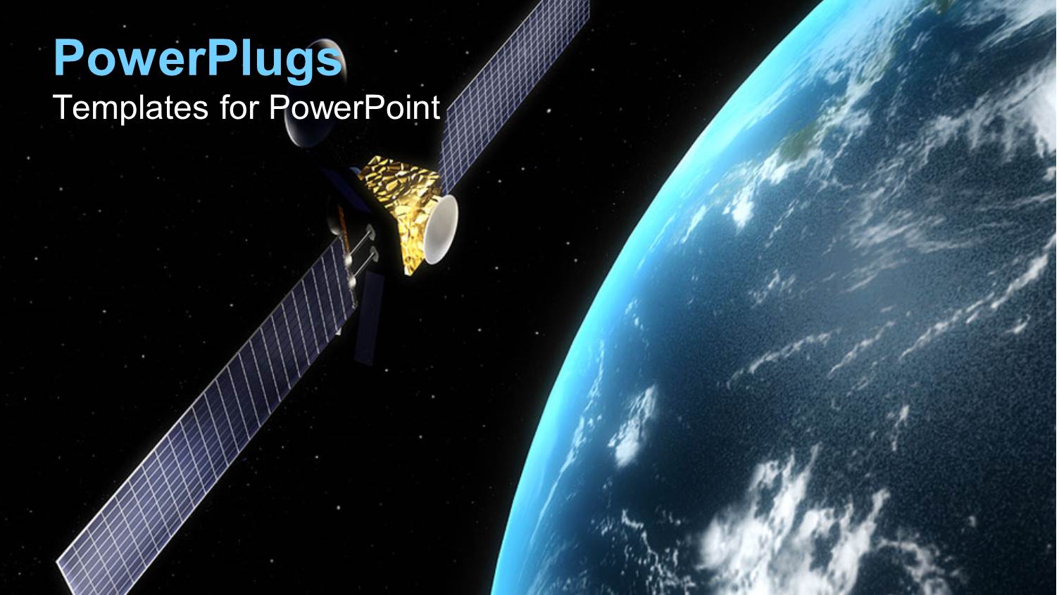 Satellite in Orbit Rotating Round the Earth in Space