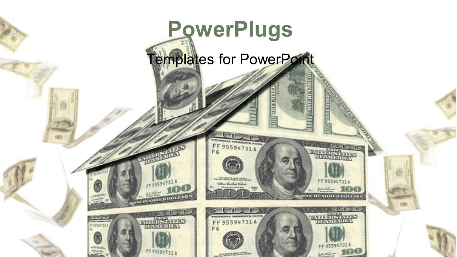 Savings Depiction with House Made with Dollar Bills as Saving Box