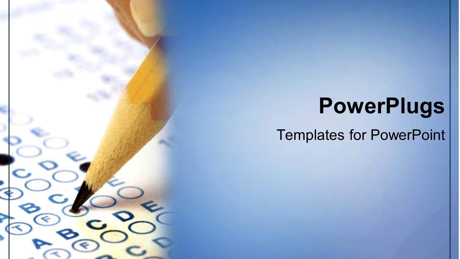 Scantron Testing College Students Education on Blue Background