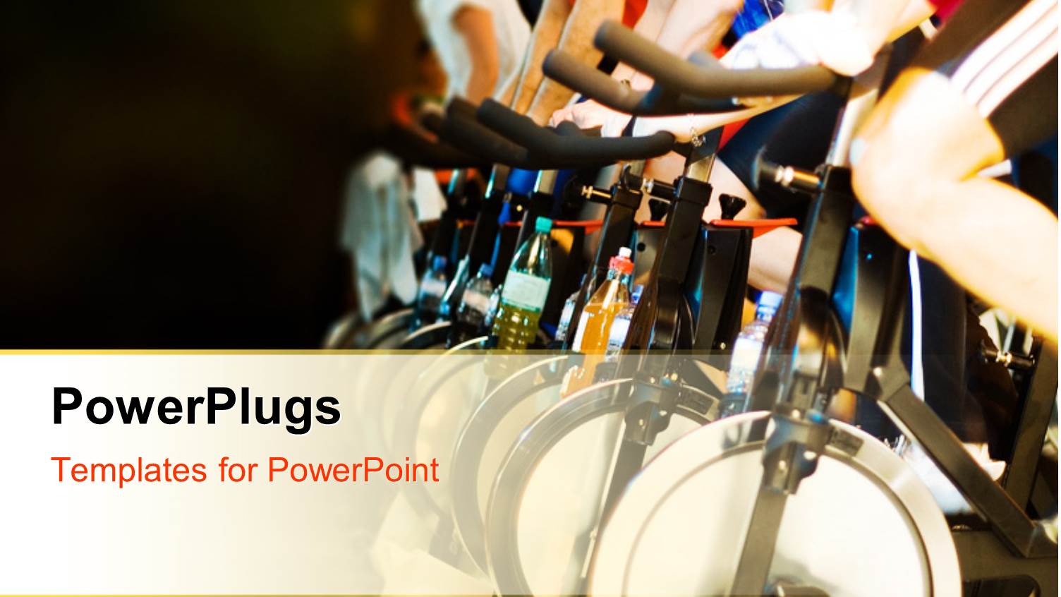 Scenery of Gym with People Riding Stationary Bikes for Fitness 