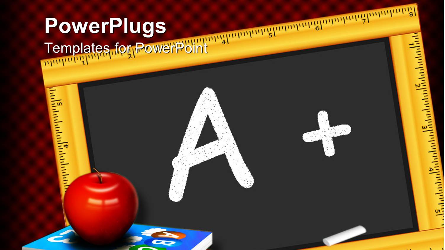 School Learning Board, Apple, Textbook Placed on Each other