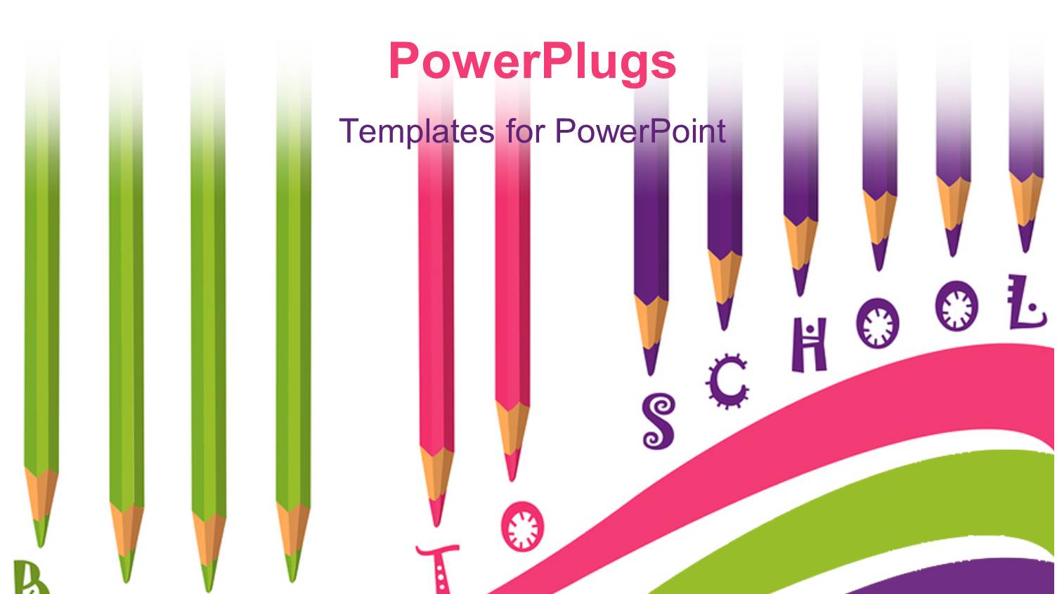 School Time with Colored Pencils and Text Back to School