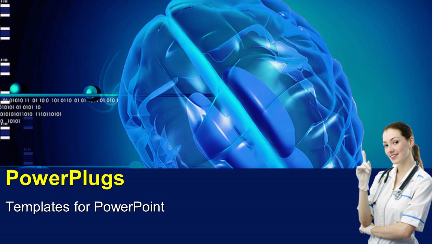 a Scientist with a Brain in the Background