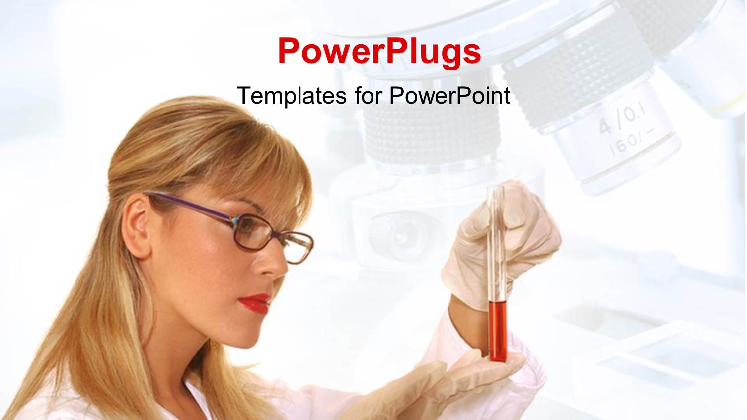 a Scientist Trying to Test a Chemical with Microscope in Background