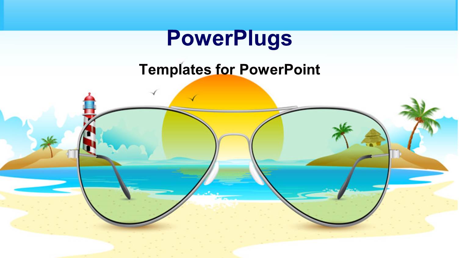 Sea View Through Sun Glasses Placed on Beach Sand