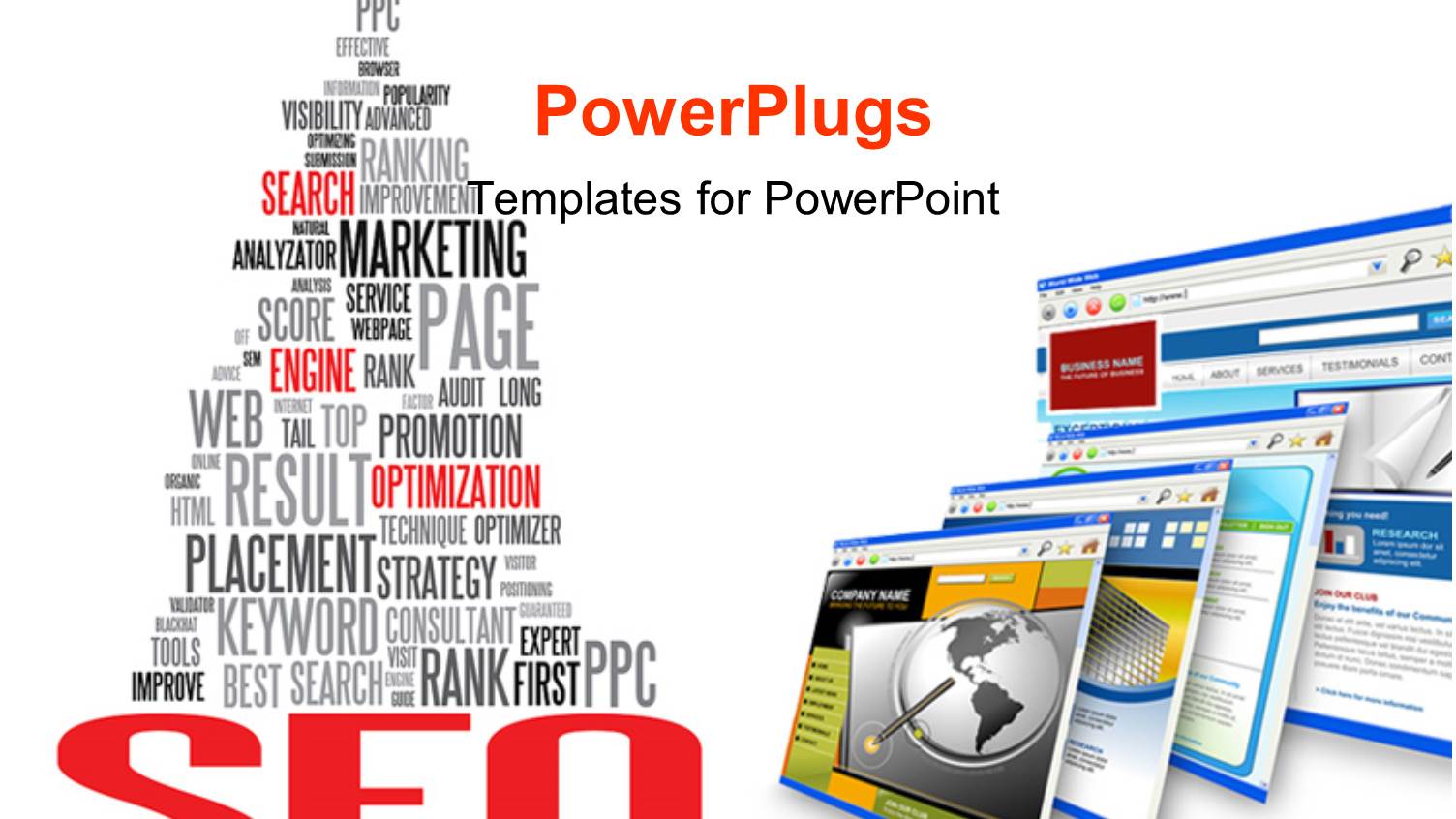 Search Engine Optimization Texts with Computer Monitor Screens