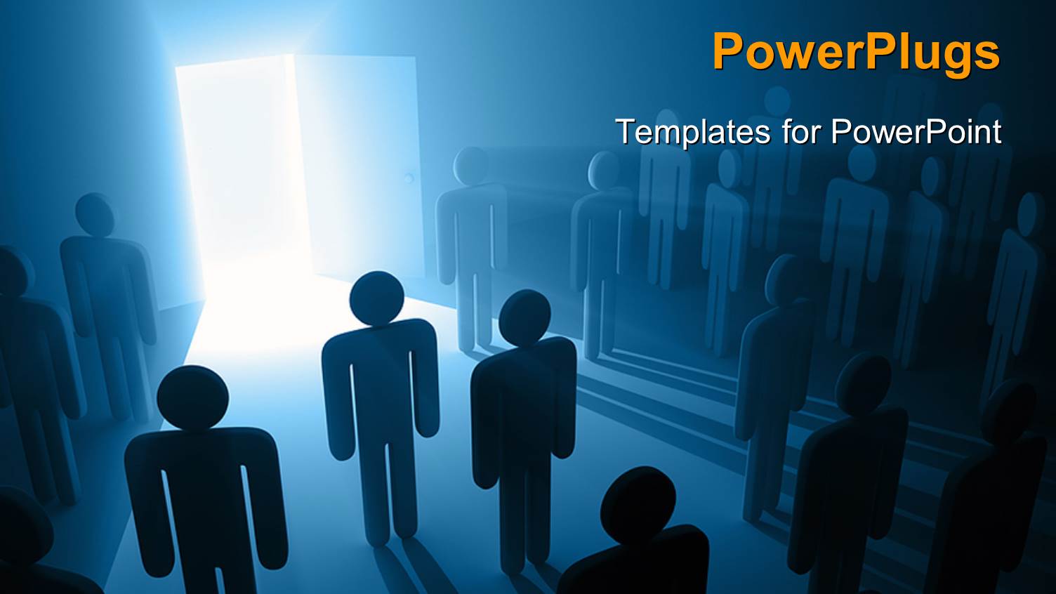 a Number of People with Bluish Background