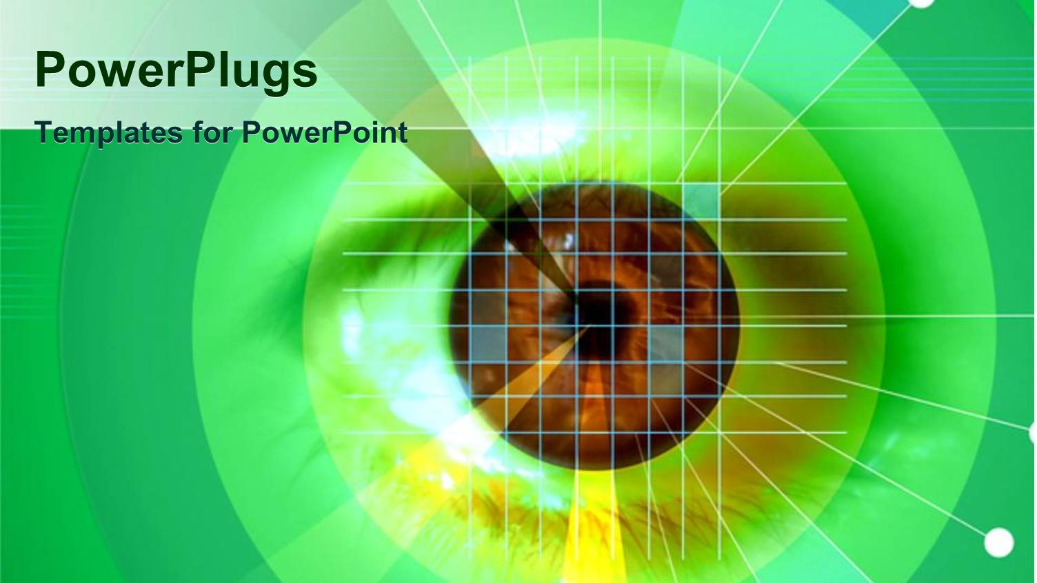 Security System Recognition Scan of Retina in Green Background