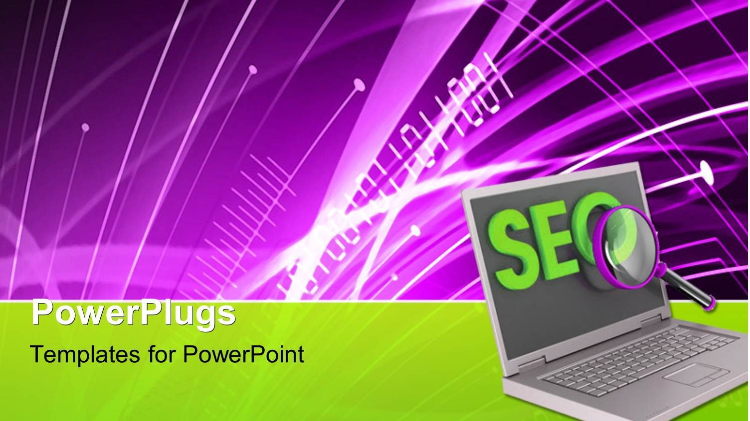 SEO Depiction with Search Glass Hovering on Laptop Screen