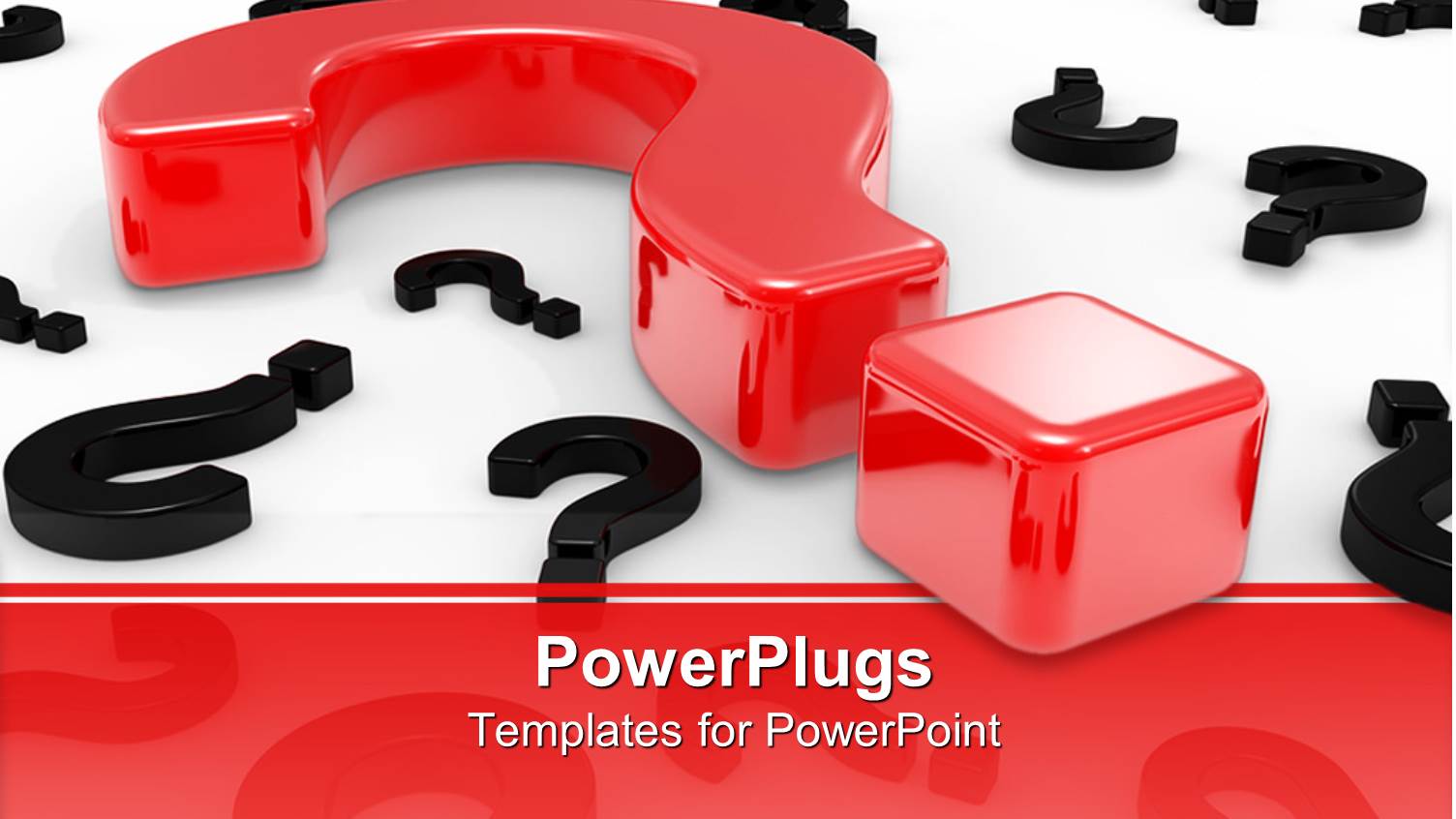 a Series of Question Signs with Red and Black Colors