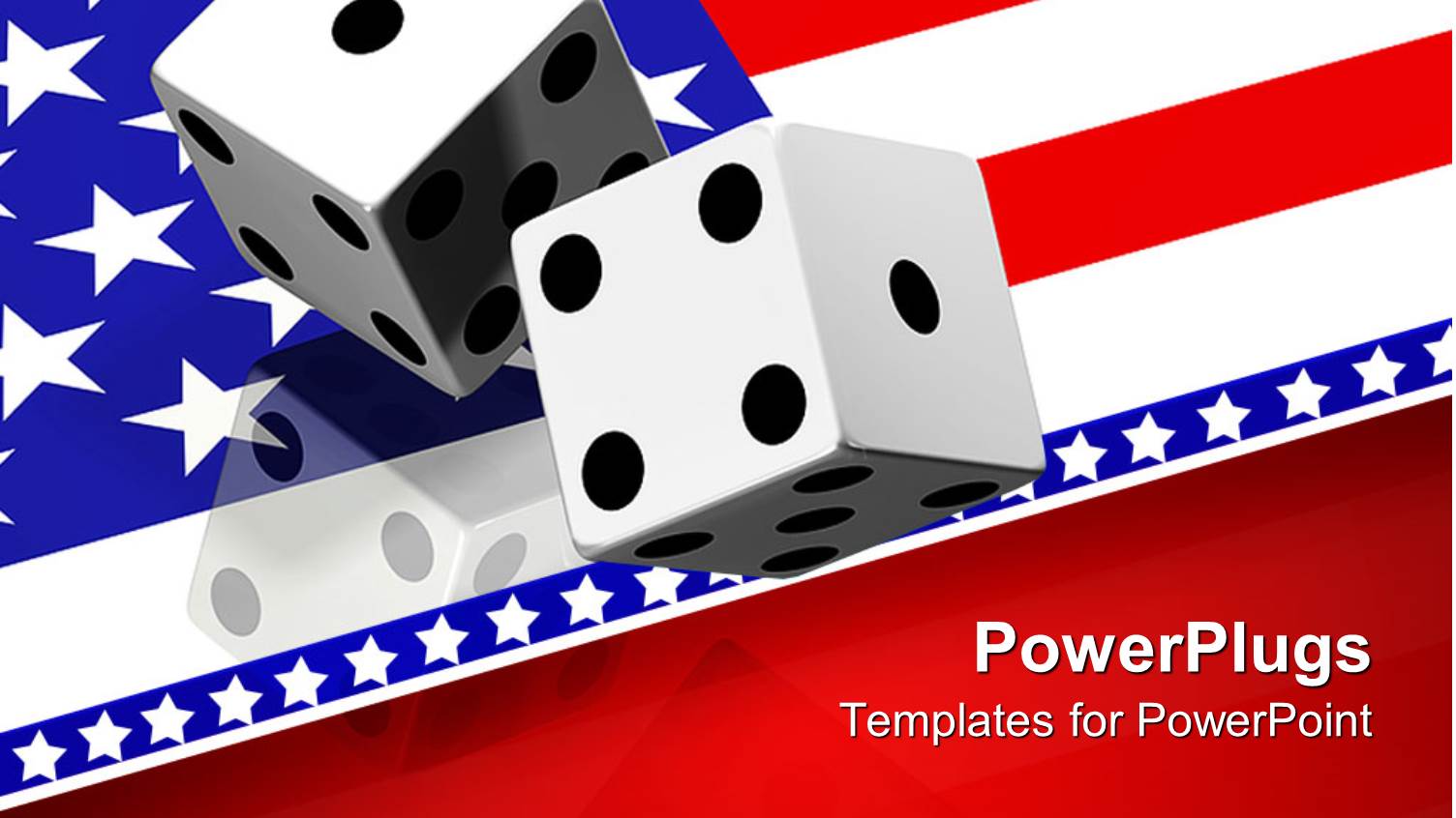 Set of Black and White Dies on an American Flag