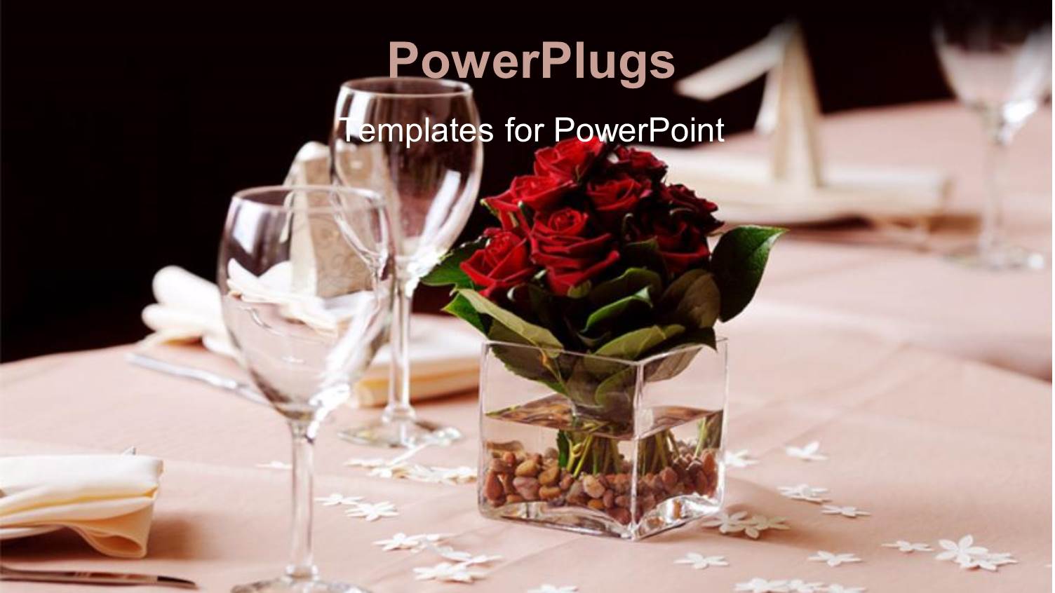 a Set Table of Plates and Cups with a Flower