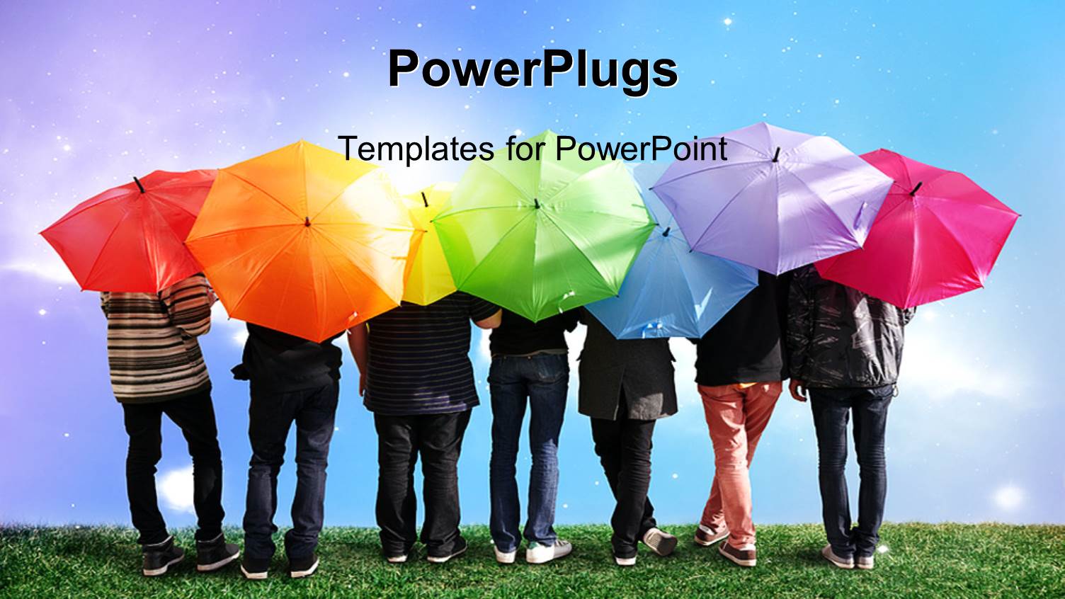 a Lot of People with Colorful Umbrellas