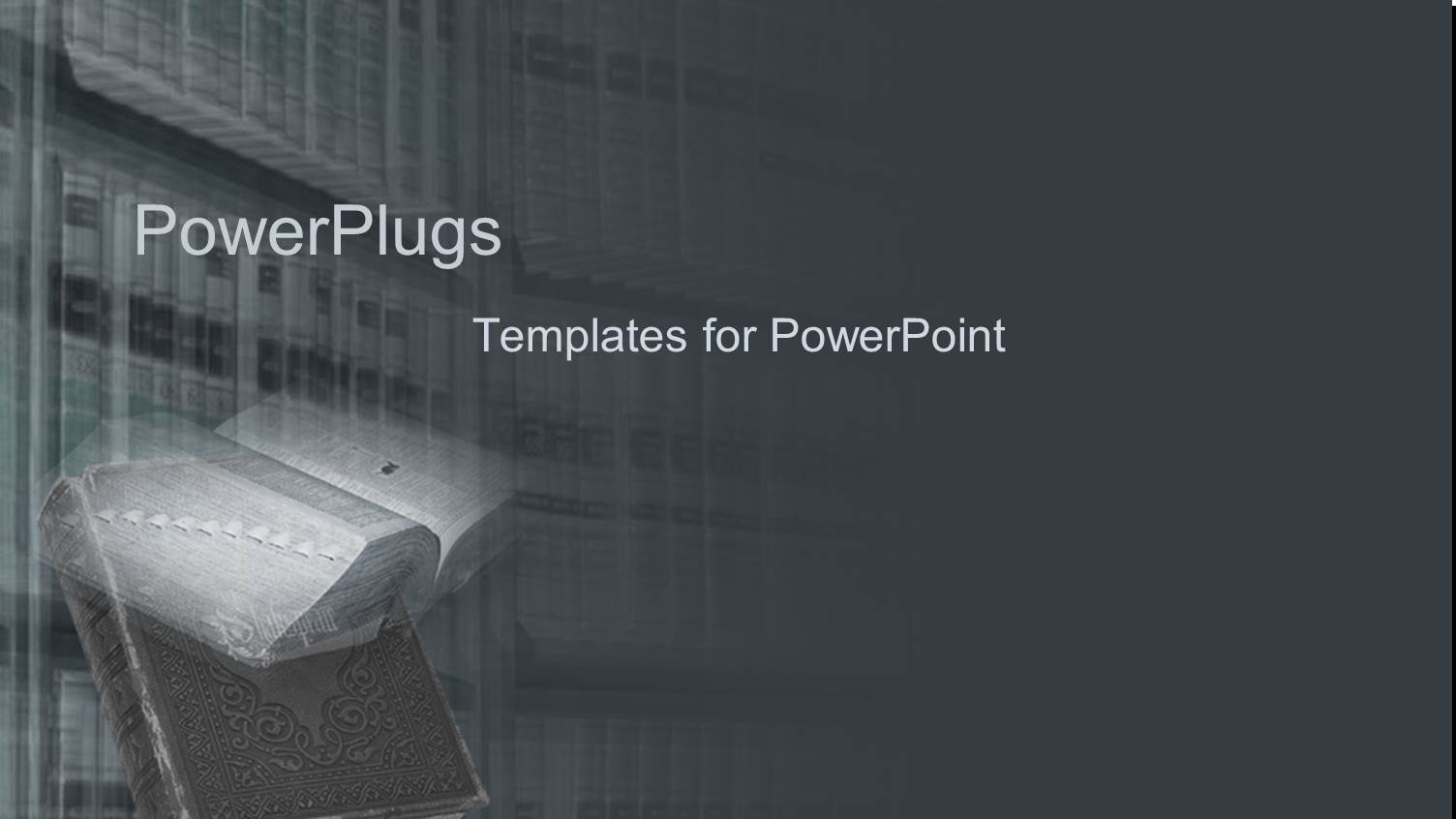 Shadowed Library with a Book Opened to Read