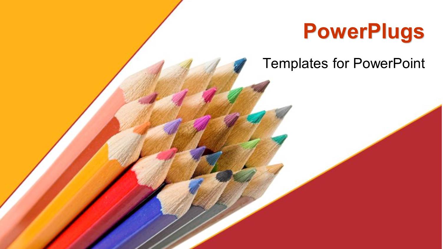 Sharpened Colorful Pencils on Geometric Patterned Yellow, White and Red Background