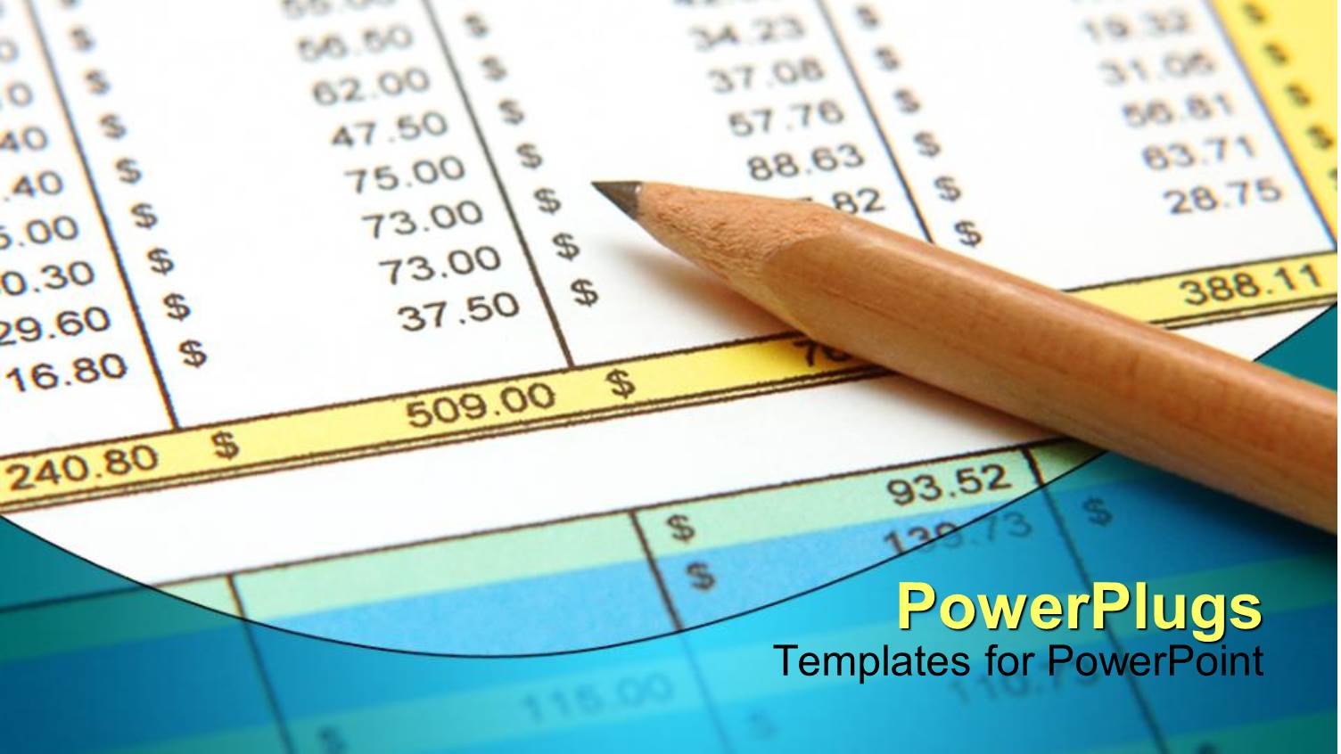 Sharpened Pencil on Spreadsheet, Pencil on Financial Papers, Accounting and Financial Theme