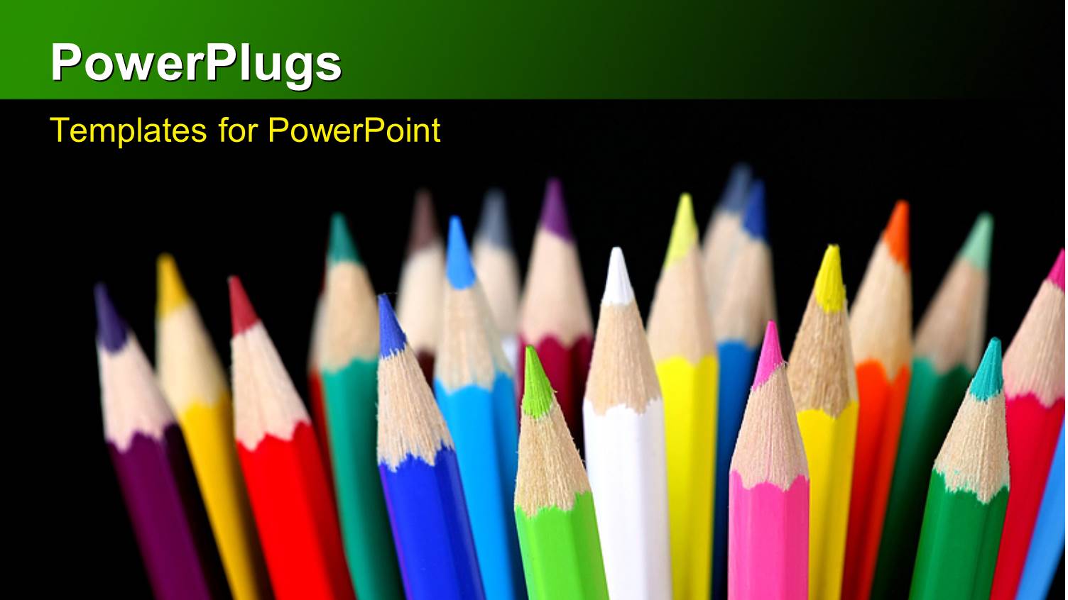 Sharpened Pencils of Different Colors Over Black Background