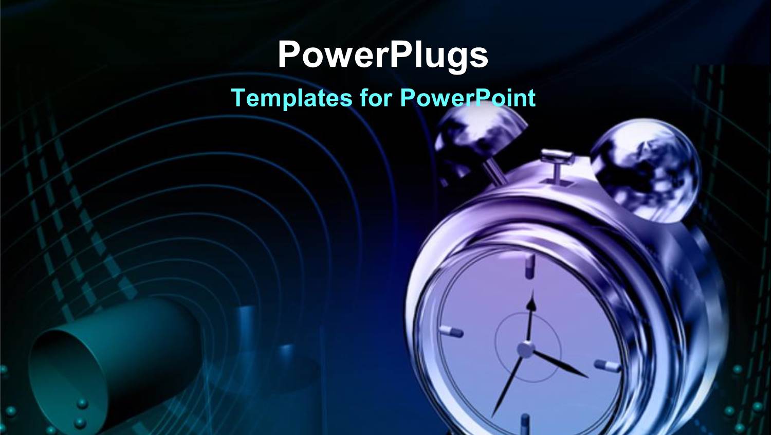 Shining Metallic Alarm Clock and Opened Capsules on Abstract Background