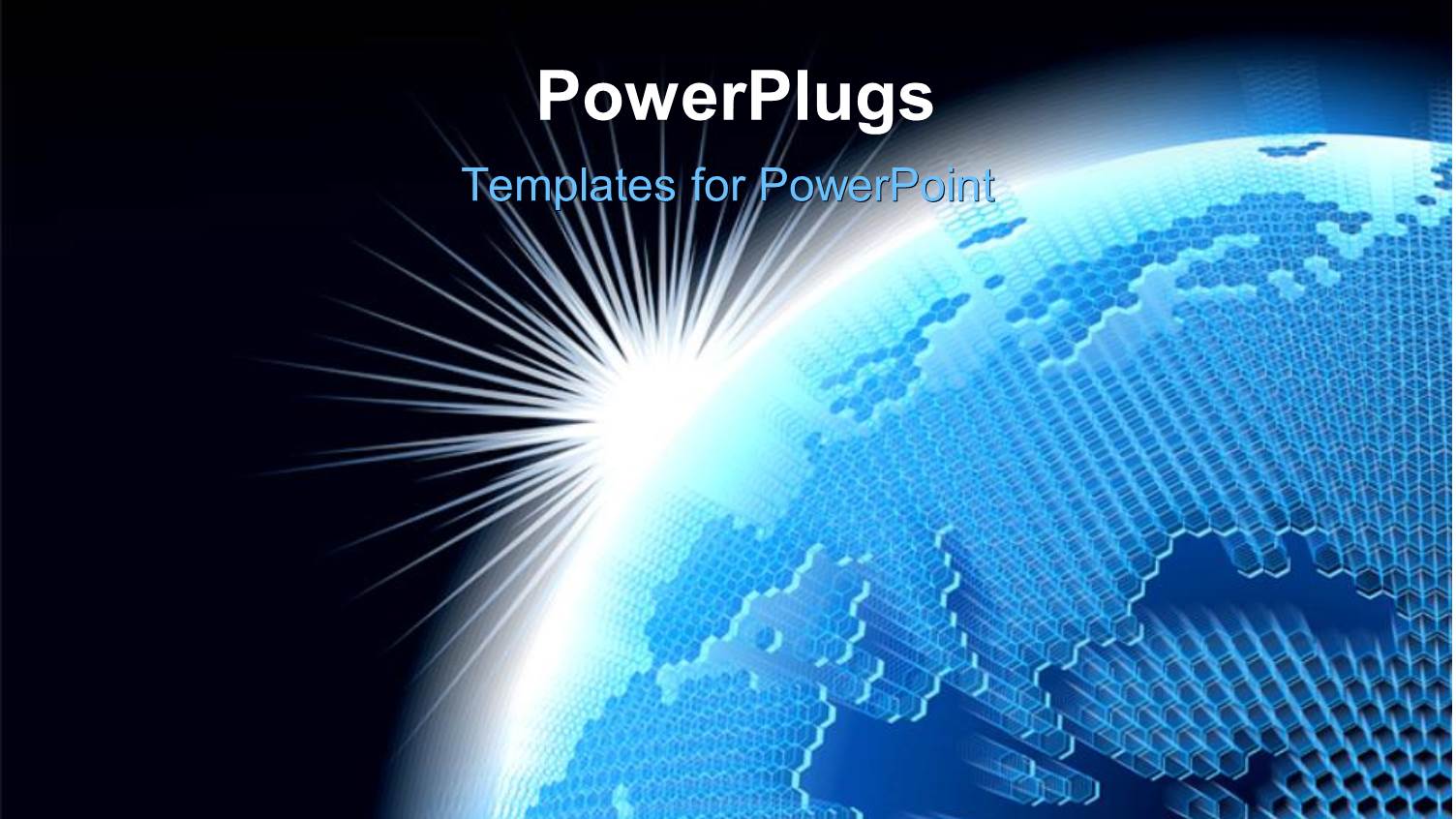 a Shinning Light Over a Blue Earth on a Black Background