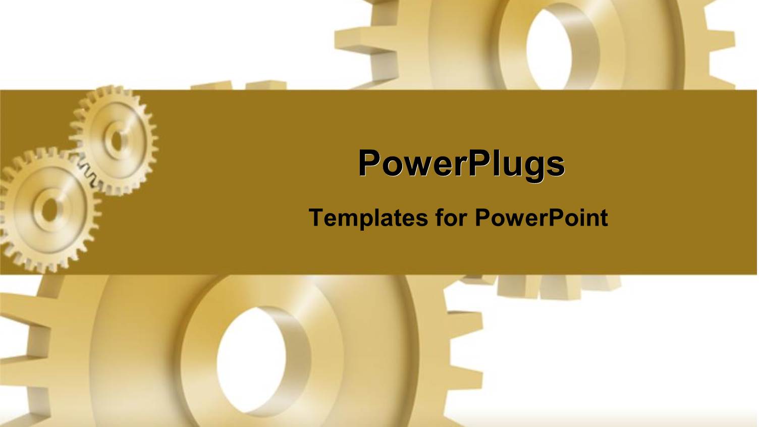 Shiny Brown Gears on White Background