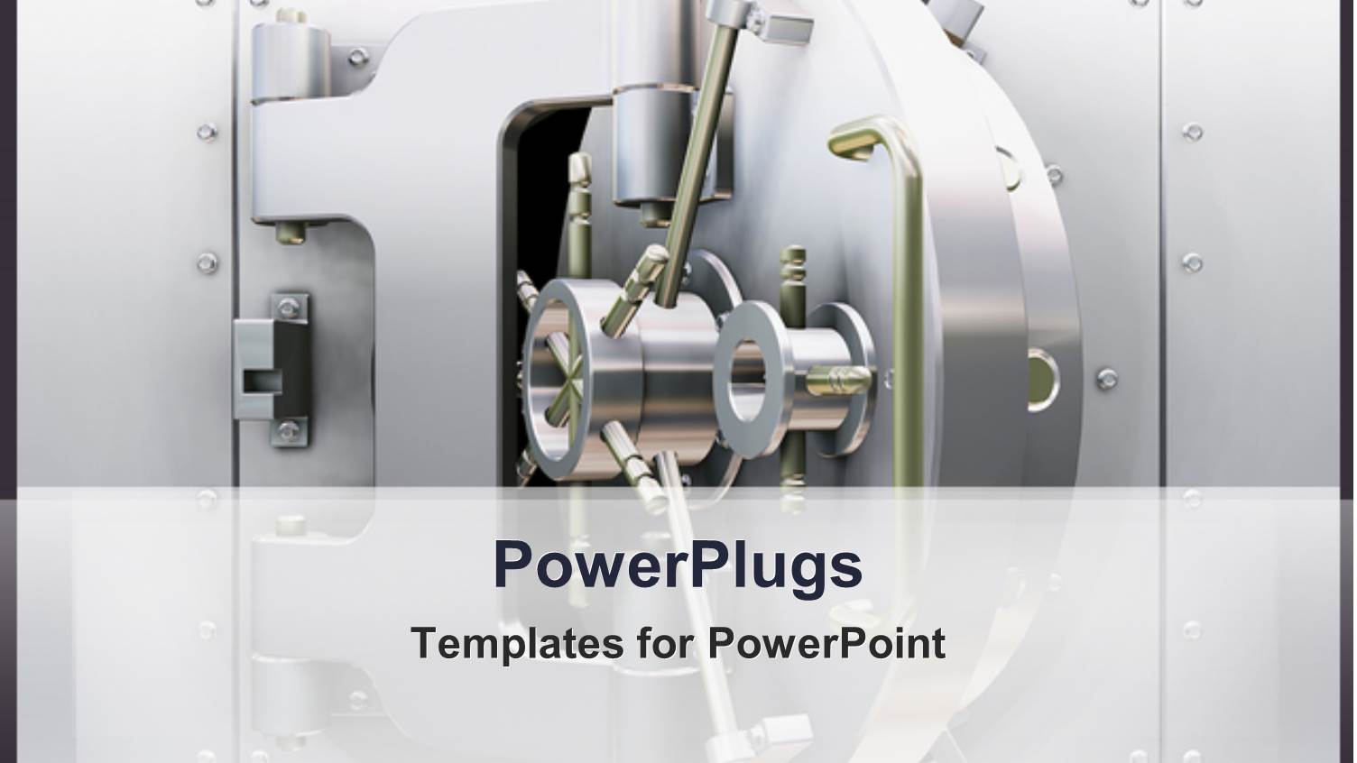 Shiny Silver Open Bank Vault Door