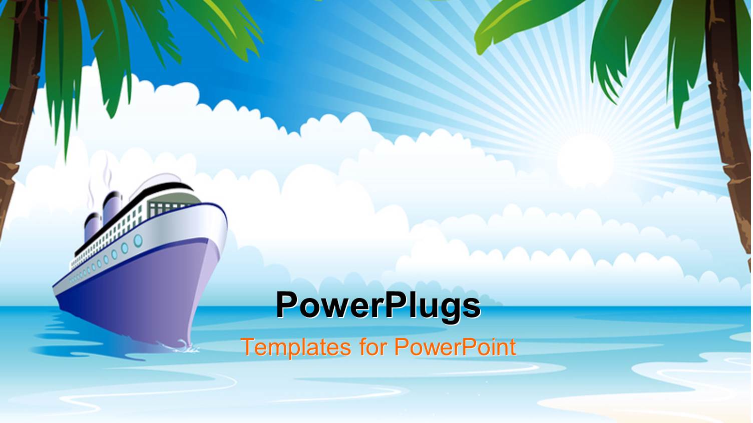 a Ship on the Beach with Trees