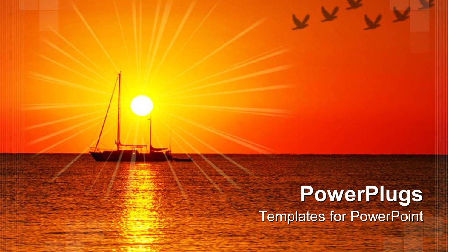 a Ship Sailing in the Sea with Sun in the Background